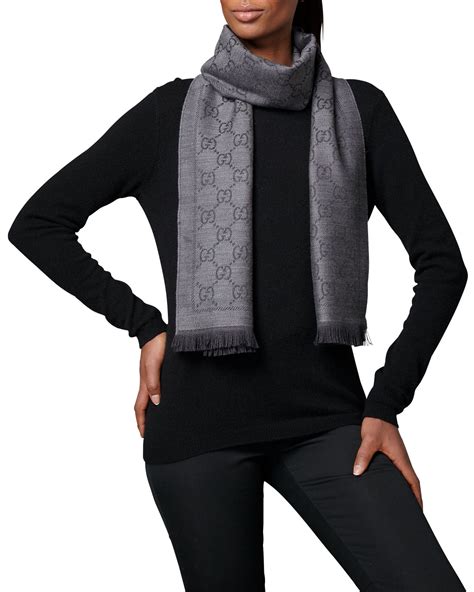 scarves for women gucci|black Gucci scarf women.